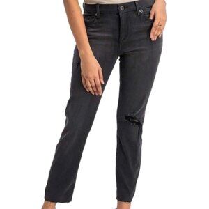 Pistola Denim High Rise Slim Jeans Size 28 Faded Black Distressed